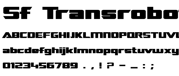 SF TransRobotics Extended Bold font